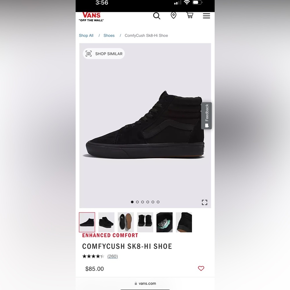 Comfycush black vans